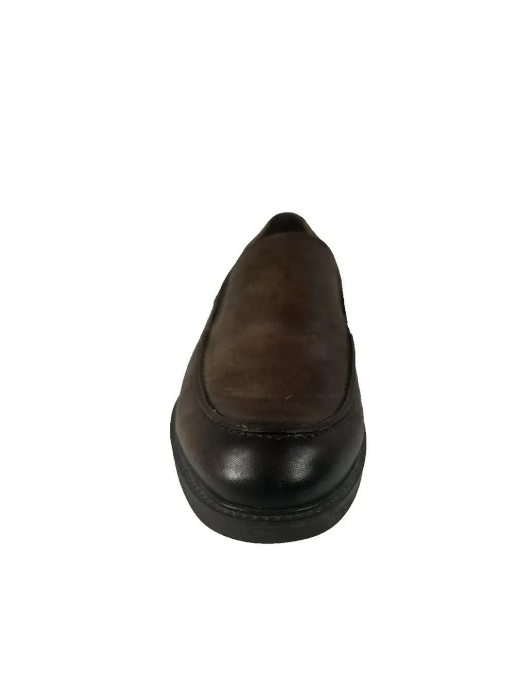 Ecco Vitrus III Apron Toe Slip On Leather Loafers Cocoa Brown size 12